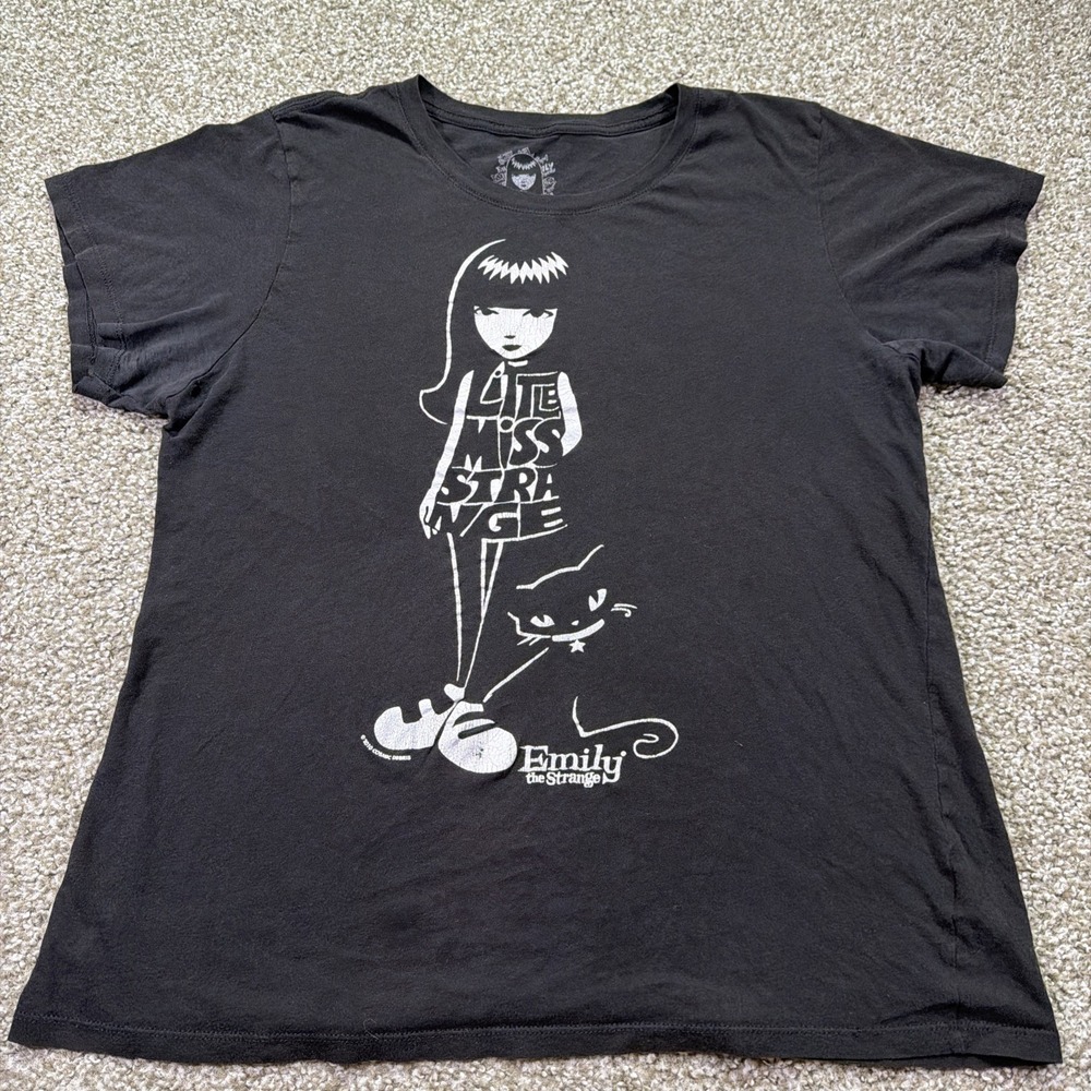 Vintage Emily The Strange Women's Tee Size 3XL Black Licensed Tee Slim Fit